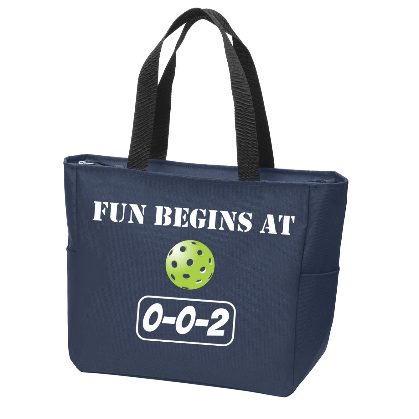 Fun Pickleball, Fun Begins At 002, Pickleball For Life Zip Tote Bag