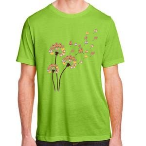 Funny Pomeranian Flower Fly Dandelion Dog Lover Adult ChromaSoft Performance T-Shirt