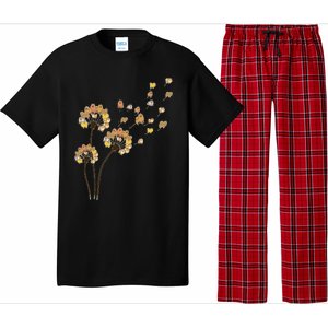 Funny Pomeranian Flower Fly Dandelion Dog Lover Pajama Set