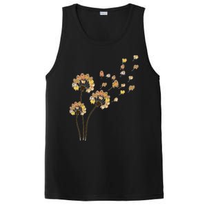 Funny Pomeranian Flower Fly Dandelion Dog Lover PosiCharge Competitor Tank