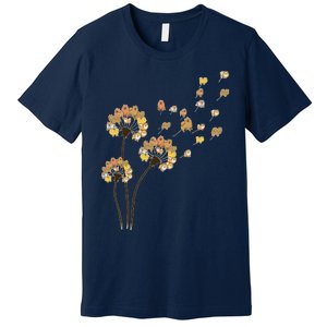 Funny Pomeranian Flower Fly Dandelion Dog Lover Premium T-Shirt