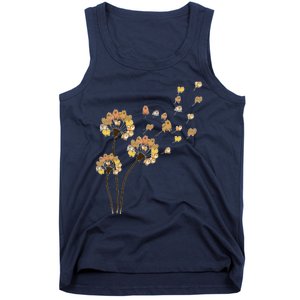 Funny Pomeranian Flower Fly Dandelion Dog Lover Tank Top