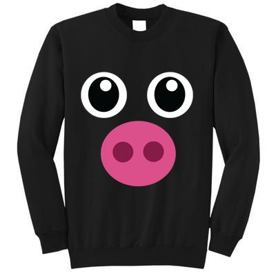 Funny Pig Face Swine Halloween Costume Gift Sweatshirt