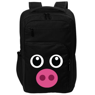 Funny Pig Face Swine Halloween Costume Gift Impact Tech Backpack
