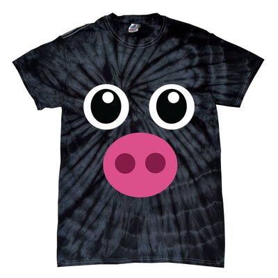 Funny Pig Face Swine Halloween Costume Gift Tie-Dye T-Shirt