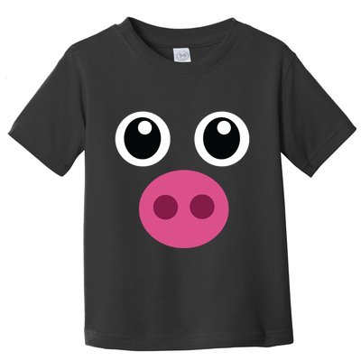 Funny Pig Face Swine Halloween Costume Gift Toddler T-Shirt