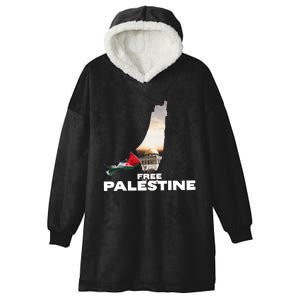 Free Palestine Flag Pray For Palestine Hooded Wearable Blanket