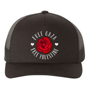 Floral Palestine Free Palestine Gaza Palestinian Support Yupoong Adult 5-Panel Trucker Hat