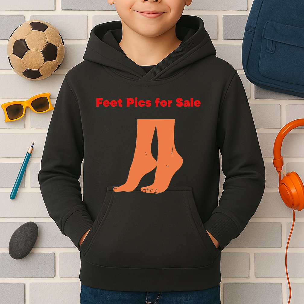 Feet Pics For Sale Funny Design Kids Hoodie
