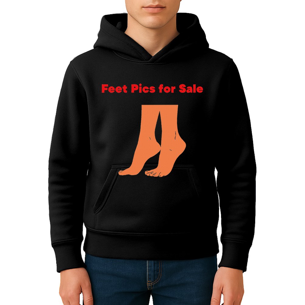 Feet Pics For Sale Funny Design Kids Hoodie