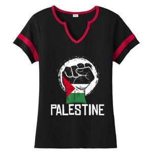 Free Palestine Ladies Halftime Notch Neck Tee