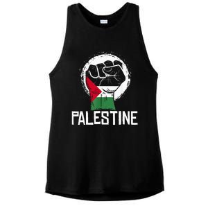 Free Palestine Ladies PosiCharge Tri-Blend Wicking Tank