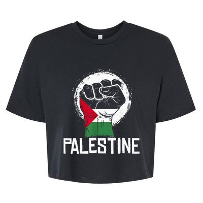 Free Palestine Bella+Canvas Jersey Crop Tee