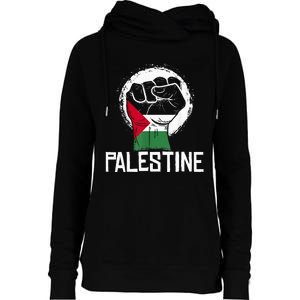 Free Palestine Womens Funnel Neck Pullover Hood