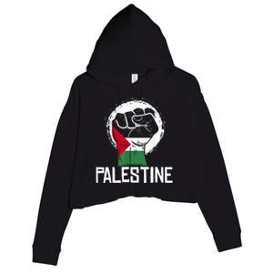 Free Palestine Crop Fleece Hoodie