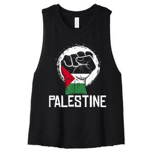 Free Palestine Women's Racerback Cropped Tank