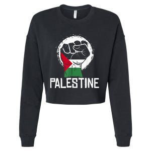 Free Palestine Cropped Pullover Crew