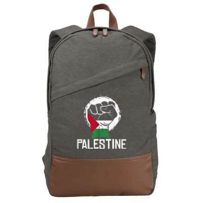 Free Palestine Cotton Canvas Backpack