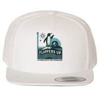 Funny Penguin Flippers Up I Stand With The Penguins Wool Snapback Cap