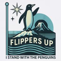 Funny Penguin Flippers Up I Stand With The Penguins Wool Snapback Cap