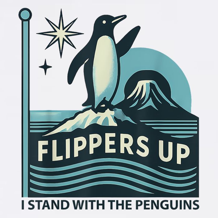 Funny Penguin Flippers Up I Stand With The Penguins Wool Snapback Cap