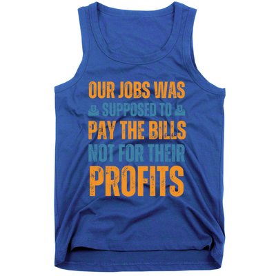 Fair Pay Fair Wages Fight For Income Inequality Funny Gift Tank Top