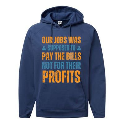 Fair Pay Fair Wages Fight For Income Inequality Funny Gift Performance Fleece Hoodie