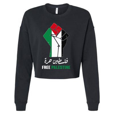 Free Palestine Free Gaza Palestinians lives matter Cropped Pullover Crew