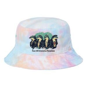 Funny Pun Four All Intensive Porpoises Tie Dye Newport Bucket Hat