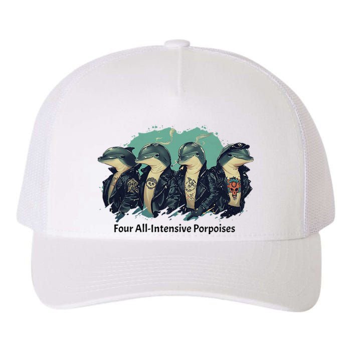 Funny Pun Four All Intensive Porpoises Yupoong Adult 5-Panel Trucker Hat