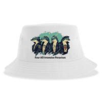 Funny Pun Four All Intensive Porpoises Sustainable Bucket Hat