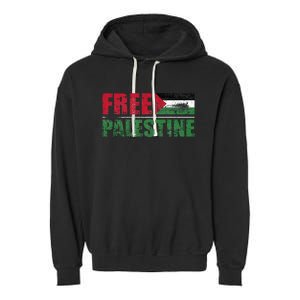 Free Palestine Garment-Dyed Fleece Hoodie