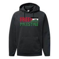 Free Palestine Performance Fleece Hoodie