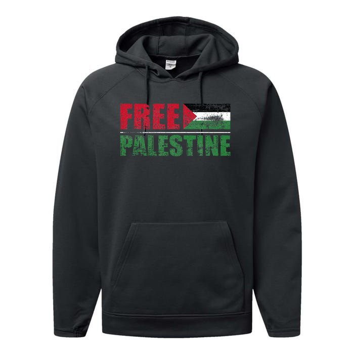 Free Palestine Performance Fleece Hoodie