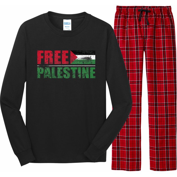 Free Palestine Long Sleeve Pajama Set