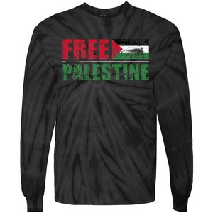 Free Palestine Tie-Dye Long Sleeve Shirt