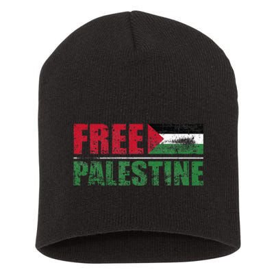 Free Palestine Short Acrylic Beanie