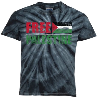 Free Palestine Kids Tie-Dye T-Shirt