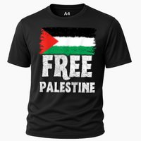 Free Palestine Flag Cooling Performance Crew T-Shirt