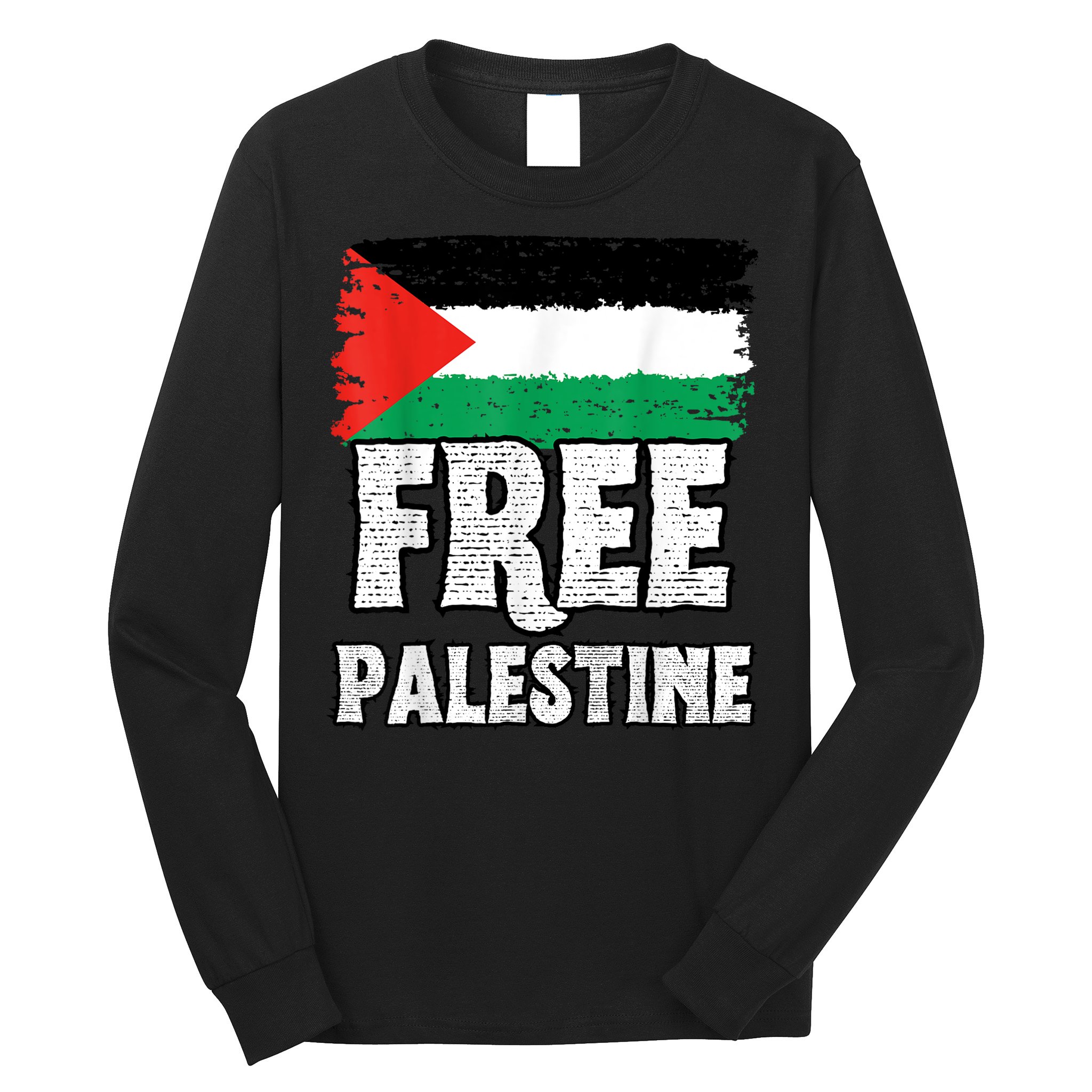 Free Palestine Flag Long Sleeve Shirt