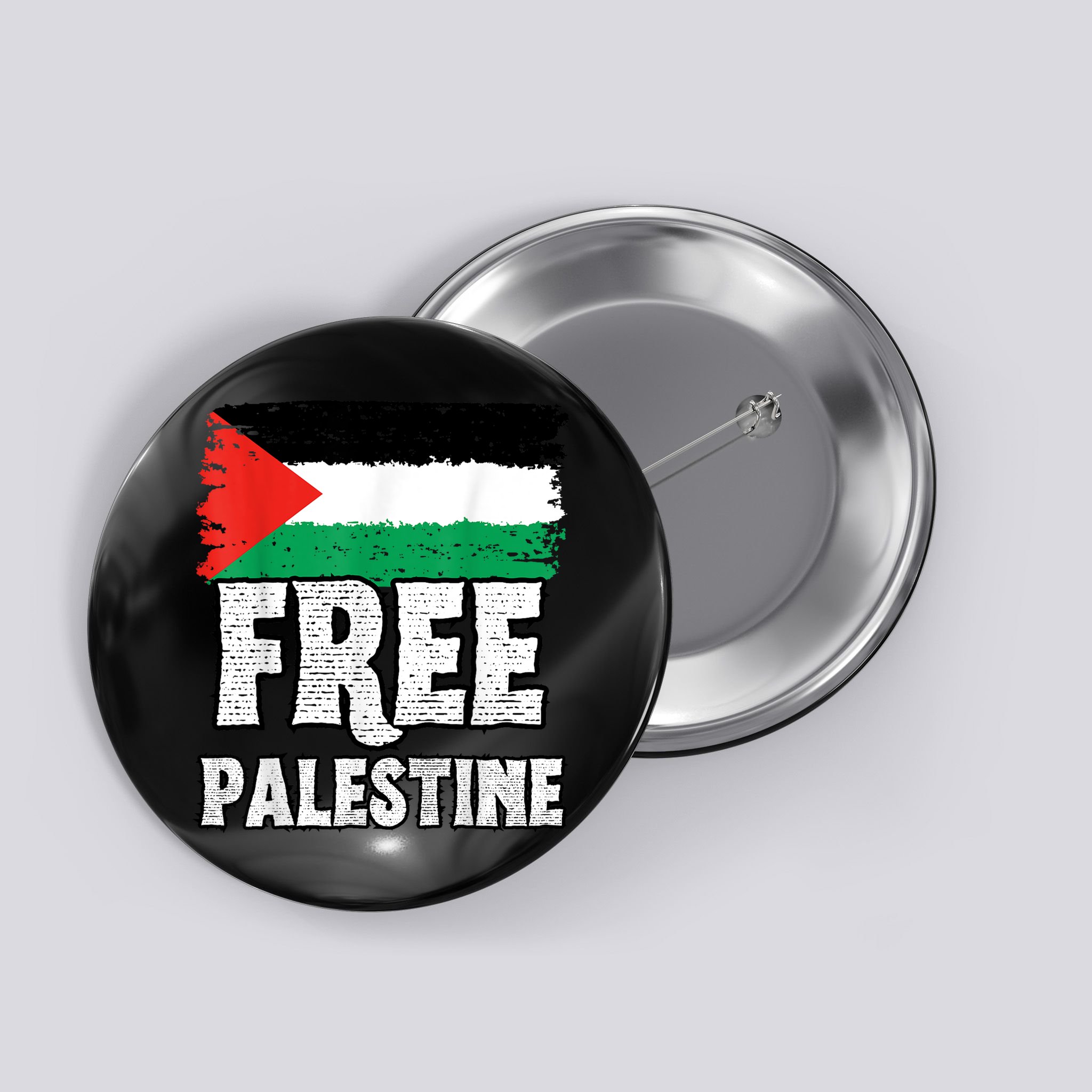 Free Palestine Flag Button
