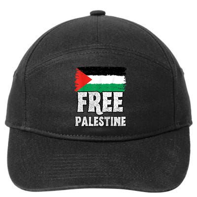 Free Palestine Flag 7-Panel Snapback Hat