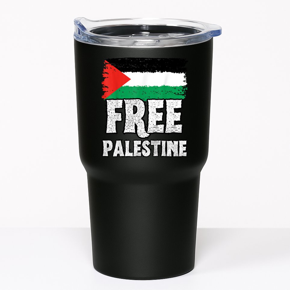 Free Palestine Flag Tumbler