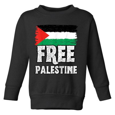 Free Palestine Flag Toddler Sweatshirt