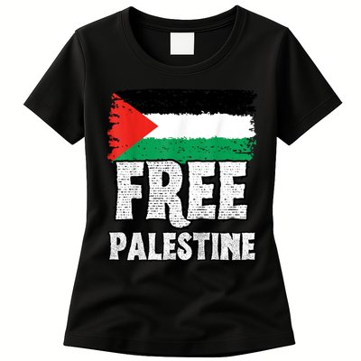Free Palestine Flag Womens T-Shirt