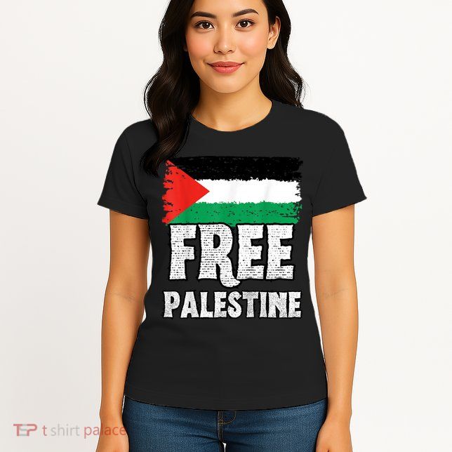 Free Palestine Flag Womens T-Shirt