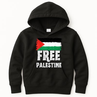 Free Palestine Flag Kids Hoodie