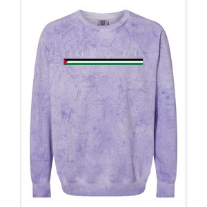 Free Palestine Flag Colorblast Crewneck Sweatshirt