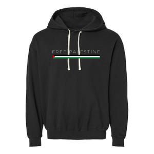 Free Palestine Flag Garment-Dyed Fleece Hoodie