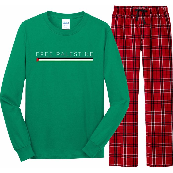 Free Palestine Flag Long Sleeve Pajama Set